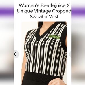Beetle Juice crop Sweater Vest
